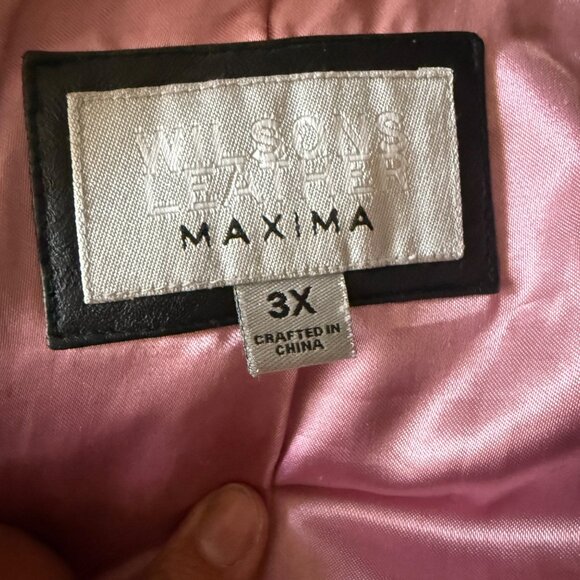 Wilson’s Maximo Vintage Black Leather Button-Up Coat Womens Size 3X - Picture 7 of 7